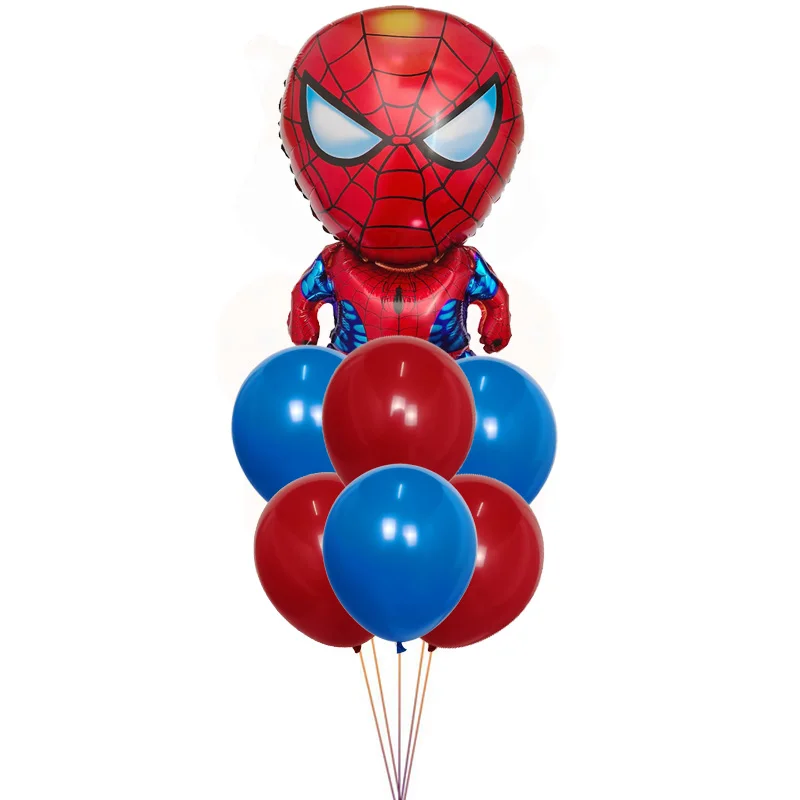 7 шт. футболка «Супермен», «Человек-паук» «мстители»; «Бэтмен»; Фольга детские трусы с рисунком шариков День рождения поставки 10 дюймов латексные воздушные шары с изображением Супермена игрушки