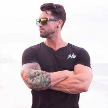 Новая мужская футболка для бега быстросохнущая дышащая спортивная одежда с коротким рукавом для отдыха с круглым вырезом спортивные футболки мужские спортивные футболки