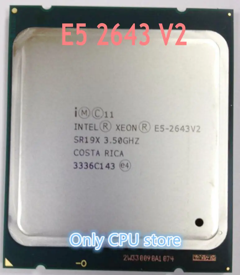 Intel ЦП Xeon процессор E5-2643V2 3,50 ГГц 6 ядер Натяжной канат длиной 25 м LGA2011 E5 2643V2 быстро отправляем E5-2643 V2 E5 2643 V2