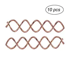 10 шт спиральные шпильки для волос спиральные зажимы булочка палочка для DIY Стиль волос(розовое золото