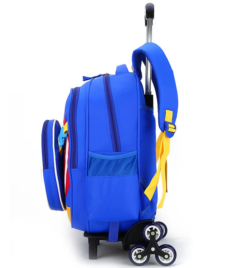 Children trolley/2- 6 wheels elementary  school/student/books bag backpack/rucksack boy girls grade/class 1-4 with Shoulder bags