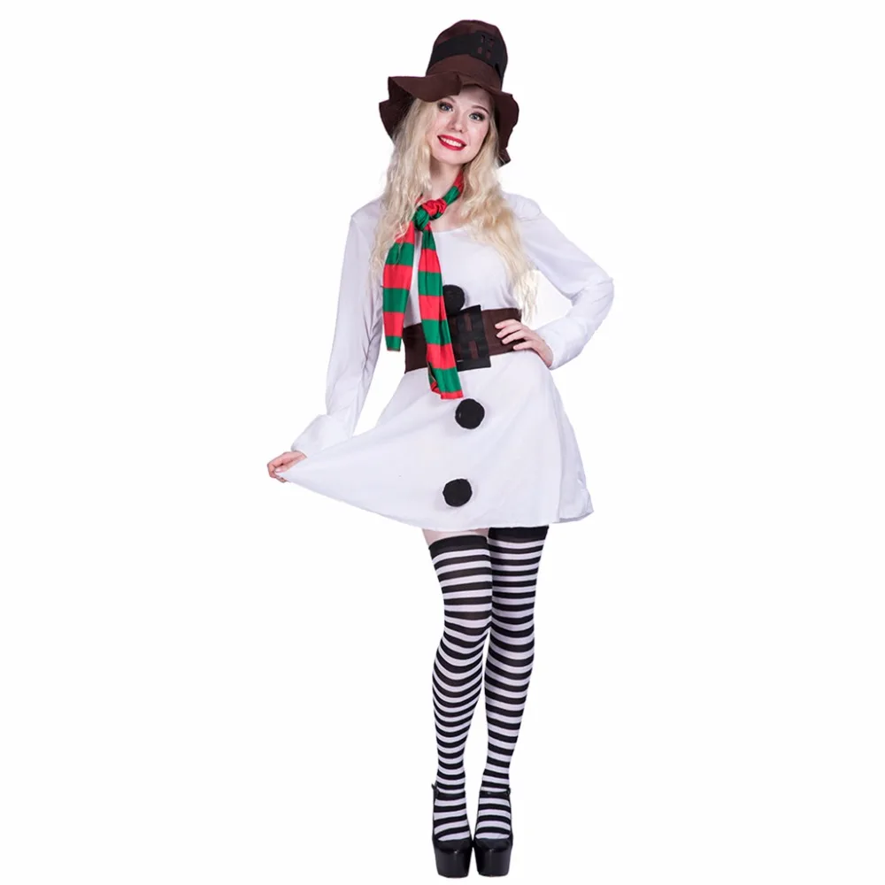Childrens Snowgirl Pupazzo Di Neve Costume Natale Vestito Natale Ragazzi Ragazze