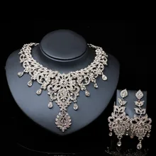 LAN дворец Новое поступление Австрийский Кристалл ожерелье и серьги Турецкая бижутерия ювелирные изделия