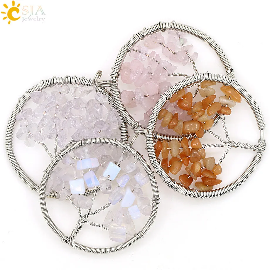 Tree of Life 7 Chakra Pendants