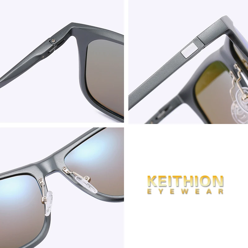 KEITHION Aluminium Magnesium Sunglasses Men Polarized Square Glasses Brand Design UV400 Protection Shades oculos de sol hombre
