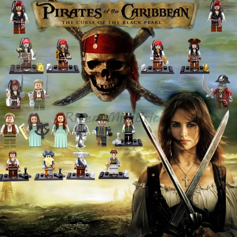 

Legoing Pirates Of The Caribbean Figure Jack Henry Carina Building Blocks Compatible With Legoings Figures Toys For Children