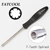 FATCOOL NEW 1Pcs Single D Double D Splined7 Splined21 PacMan Hexagon Screwdriver Multi-purpose 6.2mm Multiple shapes Screwdriver ► Photo 3/6