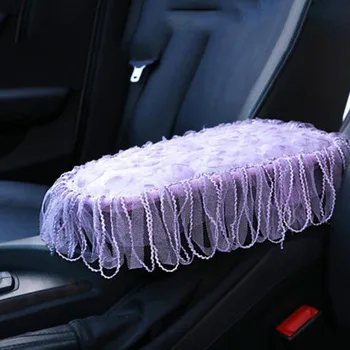 

Car Armrest Box Cushion Cover ladies Special lace Central Armrest Box Set Universal Hand Care Box Car Interior Trim Kit