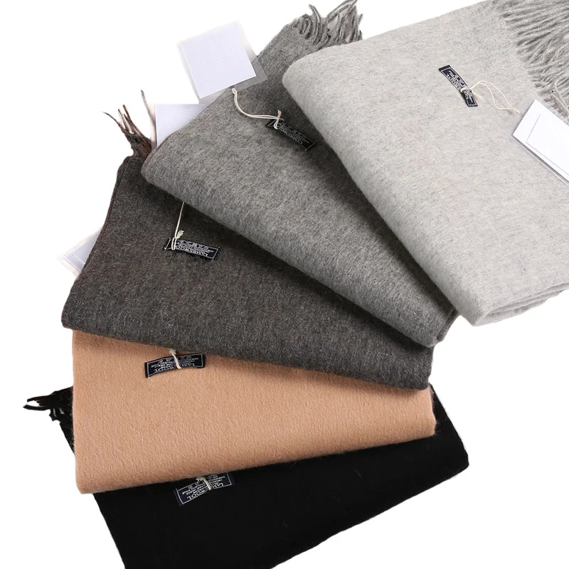 AC Studios Echarpe Luxury Brand Men Women Scarf Unisex Female Male Cotton Wool Cashmere Scarf Women Pashmina Tassels Men Warm