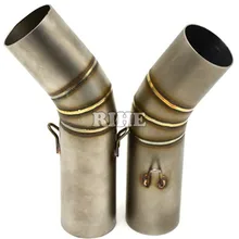 Мотоцикл Середина выхлопной трубы из нержавеющей стали мотоцикл средняя труба для ducati 848