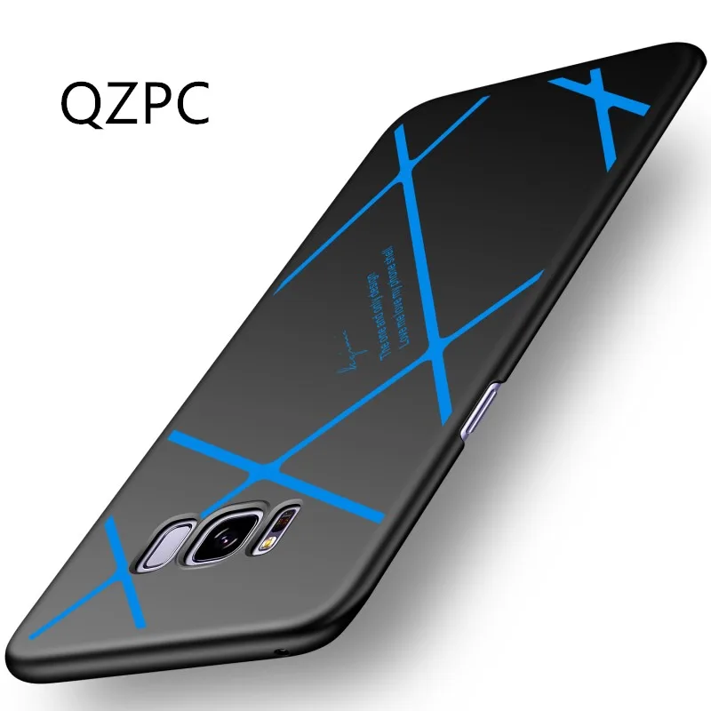 

New 2018 luxury Mobile Phone Case Cover Shell For Samsung Galaxy S8 S8 Plus Plain Simple Black PC Phone Skin Dropshipping