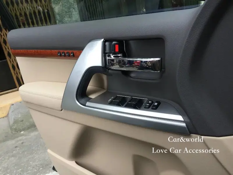 Для Toyota Land Cruiser V8 200 LC200 межкомнатных дверей подлокотник украсить боковой двери ручка Панель рамка для автомобиля аксессуары
