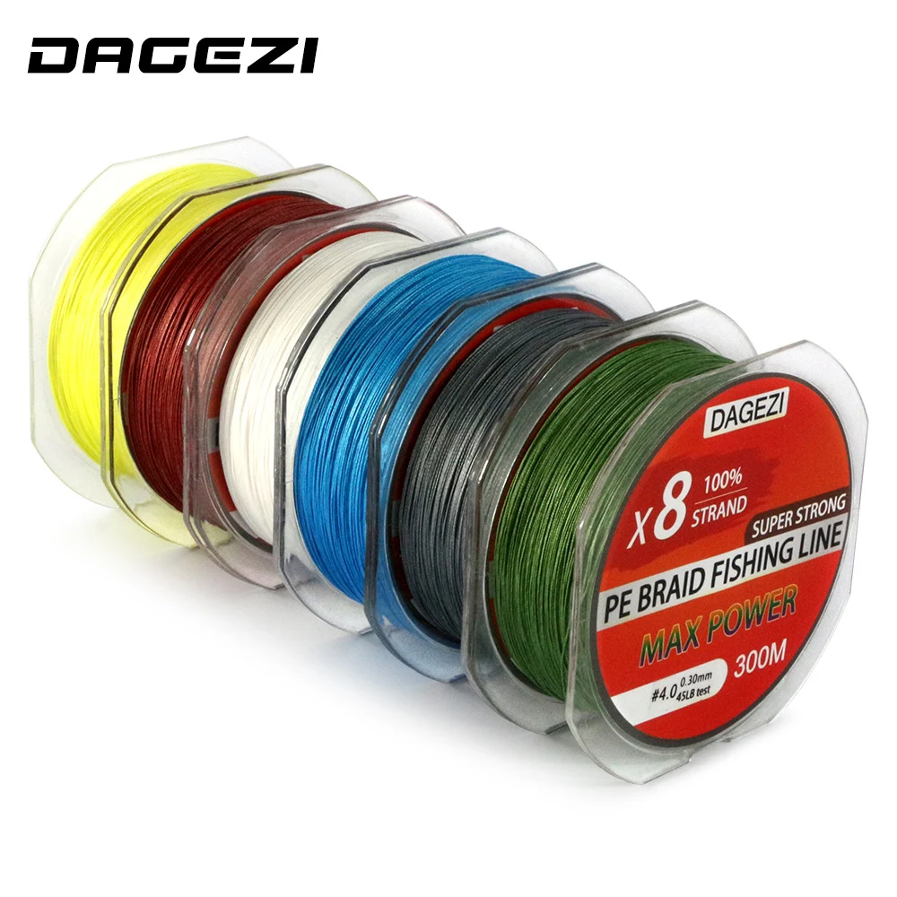 Леска рыболовная плетеная 8 нитей 300 м/100% ярдов 10 80 фунтов|8 strands|braided fishing linebrand line |