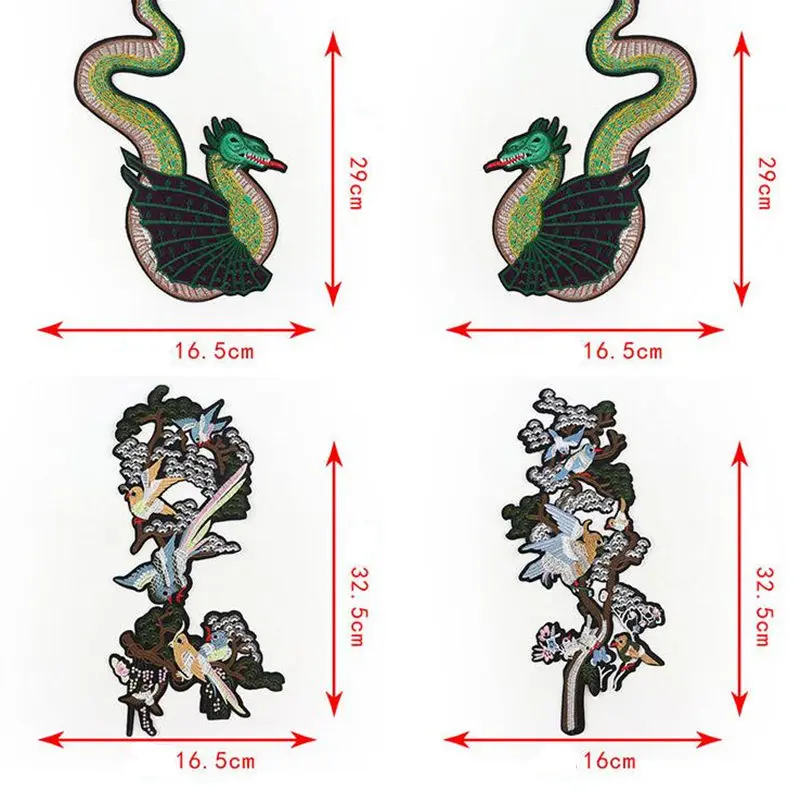 Аппликация вышивка цветок пчела птица змея мотив железо на патчи для одежды Патчи Наклейки для шитья одежды