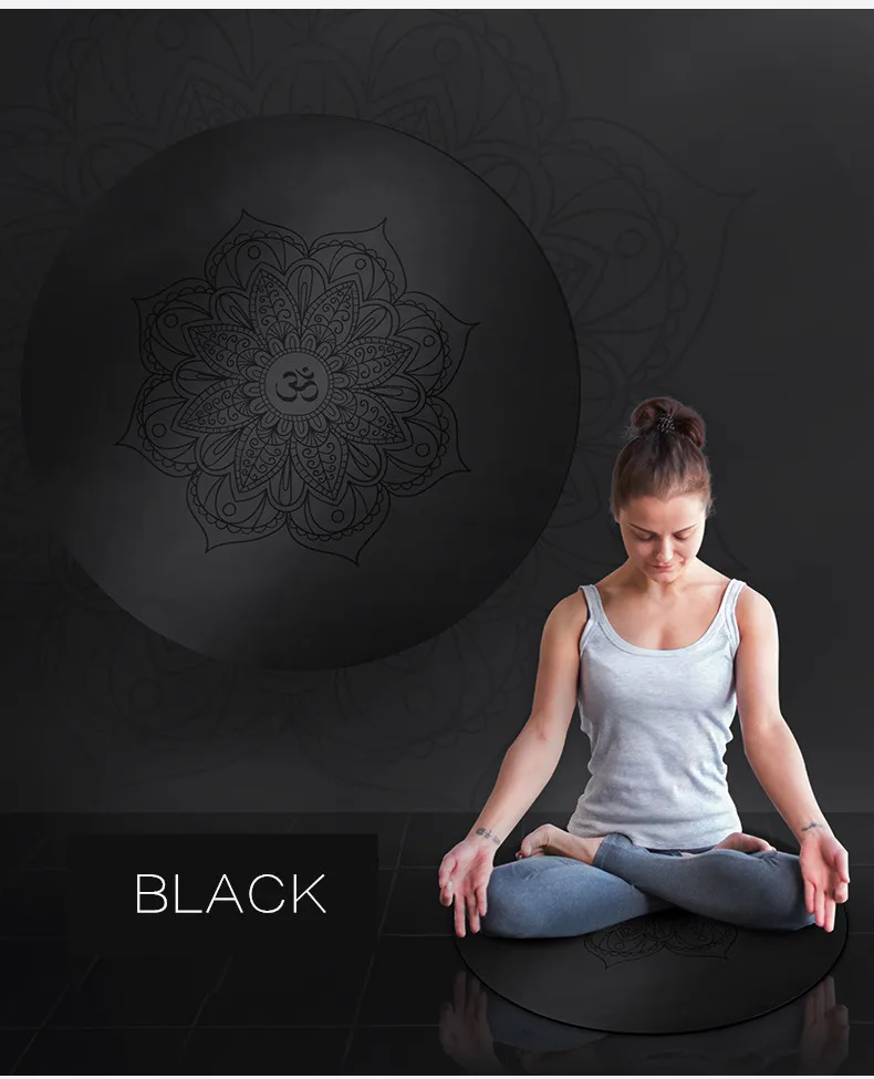 5 мм толщина круглый коврик для йоги медитация натуральный каучук экологичный нескользящий коврик для йоги тренировочный фитнес
