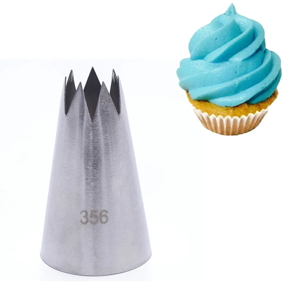 

LINSBAYWU #356 Cake Decorating Tool Big Icing Piping Cream Nozzles Bakeware Pastry Tips