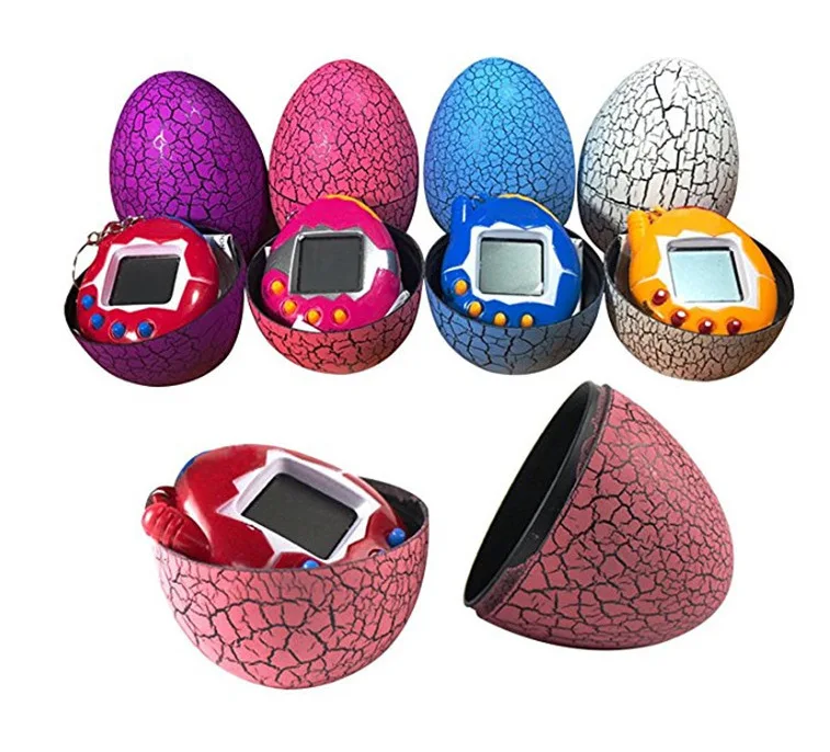 Multi-colors Dinosaur egg Tumbler Virtual Cyber Digital Pets Electronic Digital E-pet Retro Handheld Game Machine Tamagochi Toys