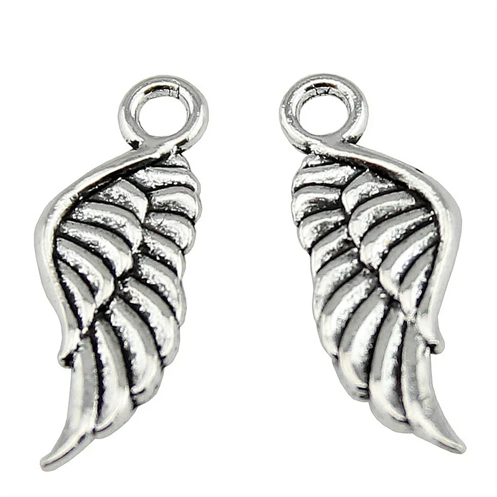 15pcs Small Wing Charms Angel Wings Charm 2 Colors Antique Gold Antique
