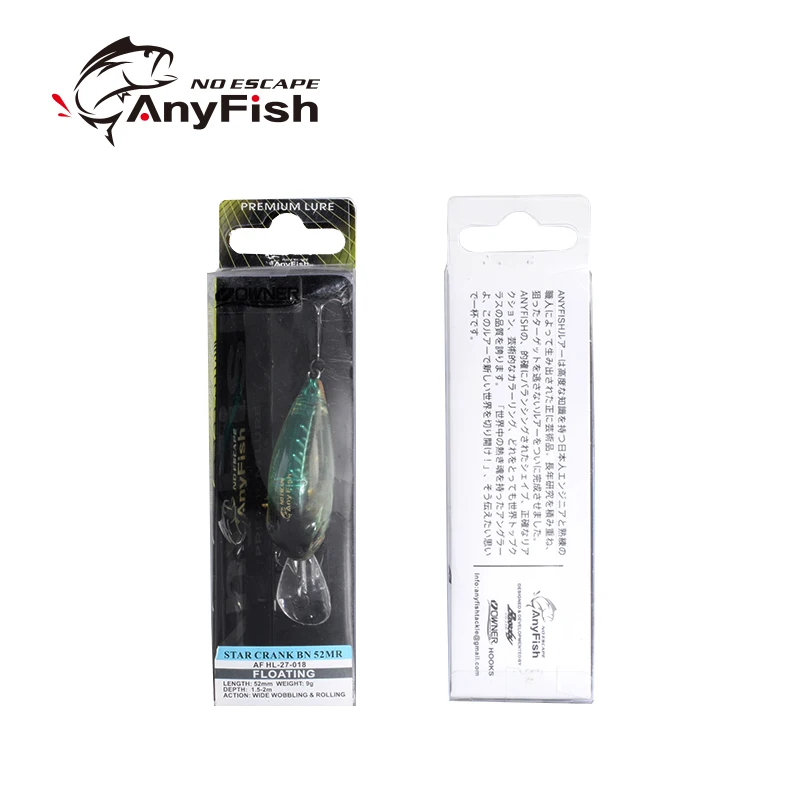 Рыболовные приманки ANYFISH CRANK BN 52MR жесткая мини гольян Маленькие Приманки