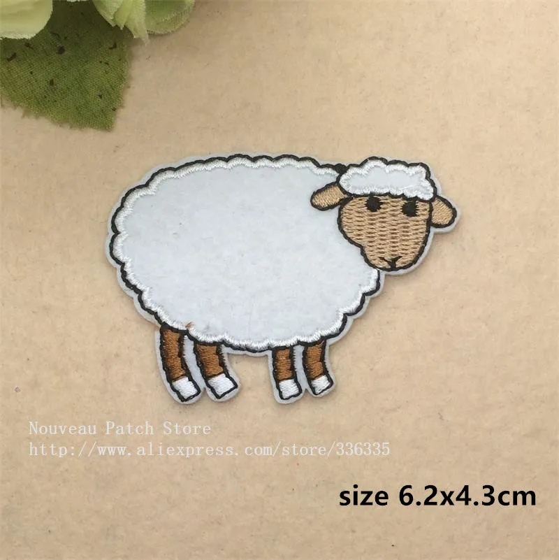 

New arrival 10pcs cute sheep embroidered Iron On cartoon Patches BX garment Appliques accessory free shipping