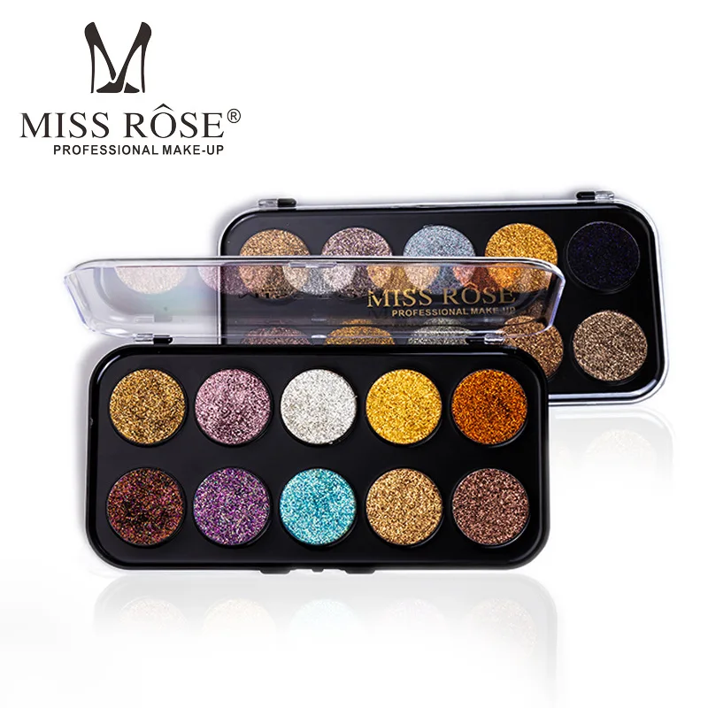 

MISS ROSE Professional Shimmer Eye Makeup Glitter Eyeshadow Palette Shimmer Eye Shadow Long Lasting Make Up Cosmetic 7001-085M