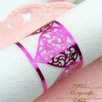 

Heart design napkin ring laser cut wedding table centerpieces 50pcs China post Free shipping