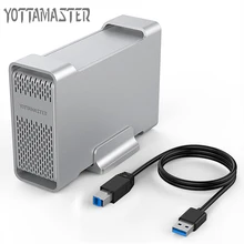 Yottamaster haut de gamme HDD Station d'accueil double baie 2.5 pouces USB3.0 à SATA3.0 boîtier HDD externe 8 to Support Raid 0/1/SPAN(China)