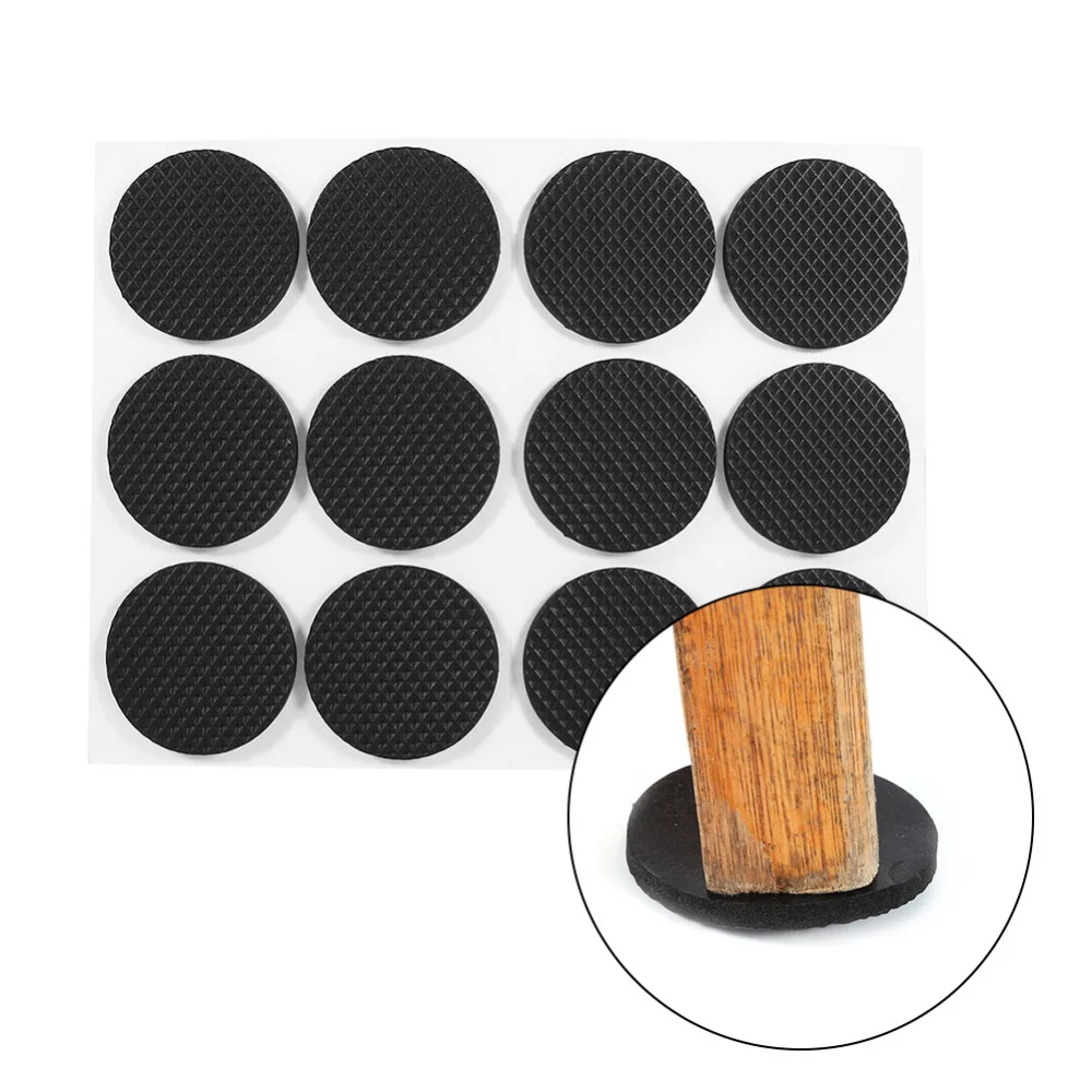 Buy 12Pcs 4.4cm Black Rubber Feet Pads Self Adhesive