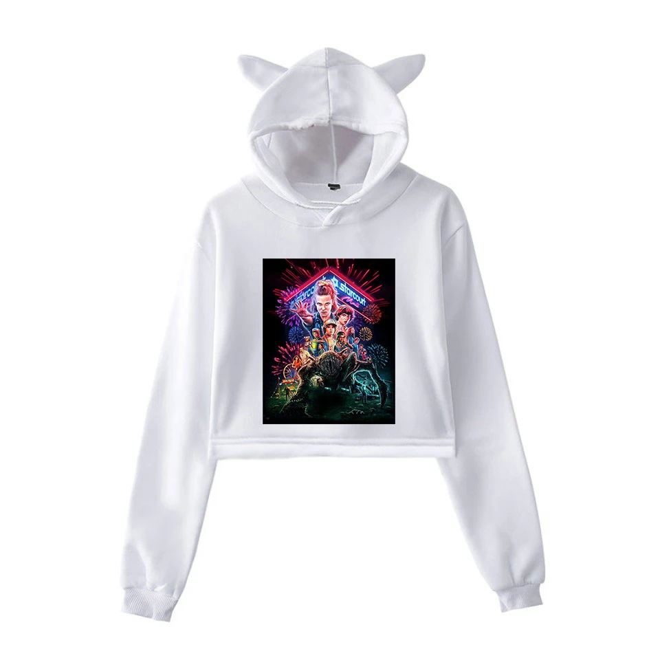 Sudaderas con capucha Sudaderas Niño OLIPHEE Sudaderas con Casuale Impresión Logo de Stranger Color Sólido Niña olivi.com.br