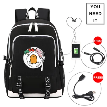 

Lazy Egg Printed Kids Backpacks Cartoon Yellow Gudetama Lazy Egg School Bag oxford School Bag travel Shoulder Bag bookbag boys