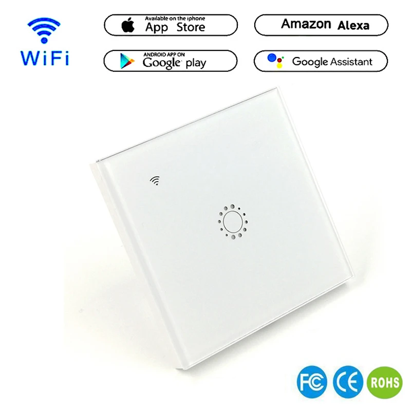 

Touch Switch Smart Light Switch Panel Wall interruptor 1/2/3/4 Gang wifi light switch UK/EU Standard Work with Alexa Google Home