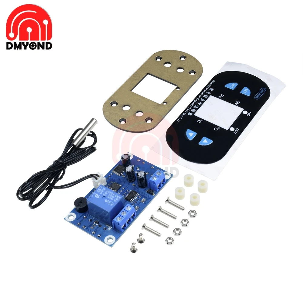 W1308 DC 12V 10A цифровой термостат датчик температуры Контролер красный двойной