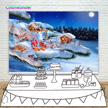 

White Snow Background Photography Christmas Backdrop Nature Photocall Prop Customize Original Design For Baby Shower