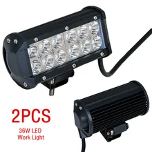 2016 2PCS 7″ 36W Cree LED Work Light Bar Lamp Tractor Boat Off-Road 4WD 4×4 12v 24v Truck SUV ATV Spot Flood Super Bright Light