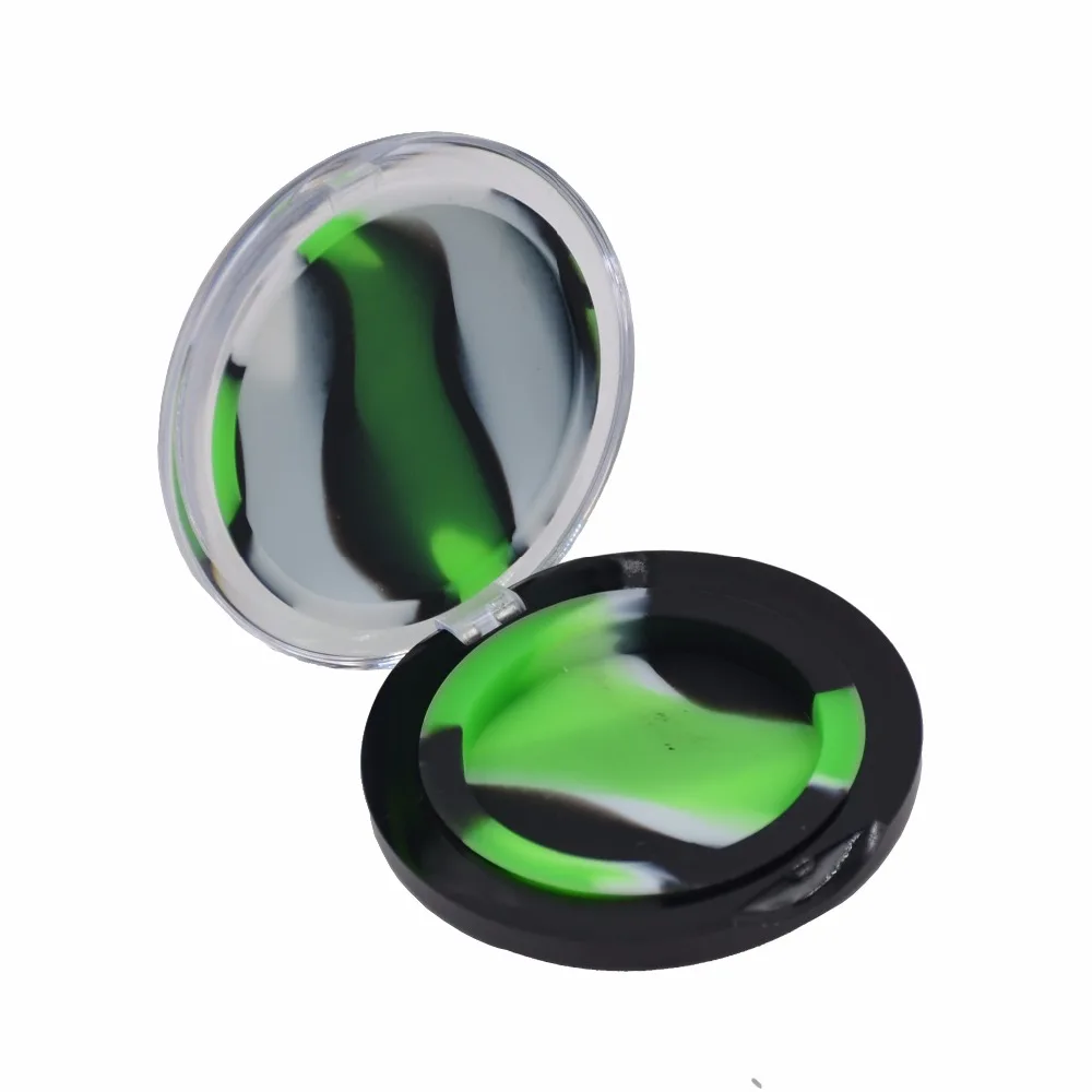 

6ML wallet container Bho Silicone oil concentrate Container and Non Stick butane Slick oil Dab Wax Jar with Acrylic Case