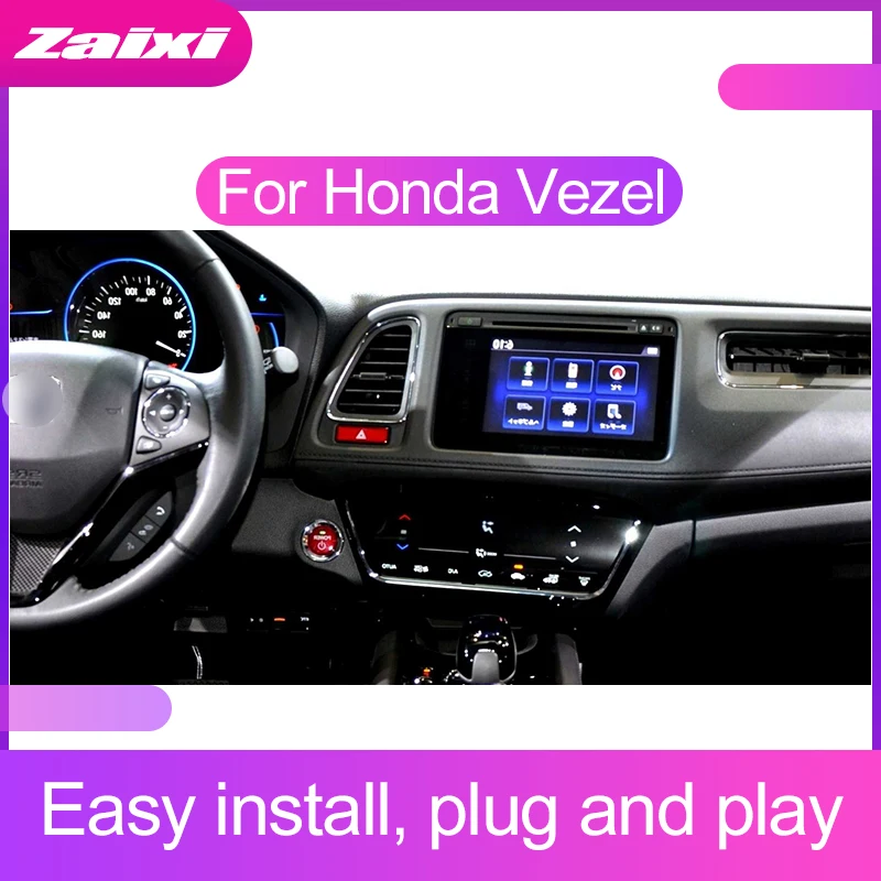 Excellent ZaiXi 2 DIN Android Touchscreen For Honda Vezel 2013~2019 Car Multimedia Player Bluetooth GPS WiFi Navigator FM Radio Player 1