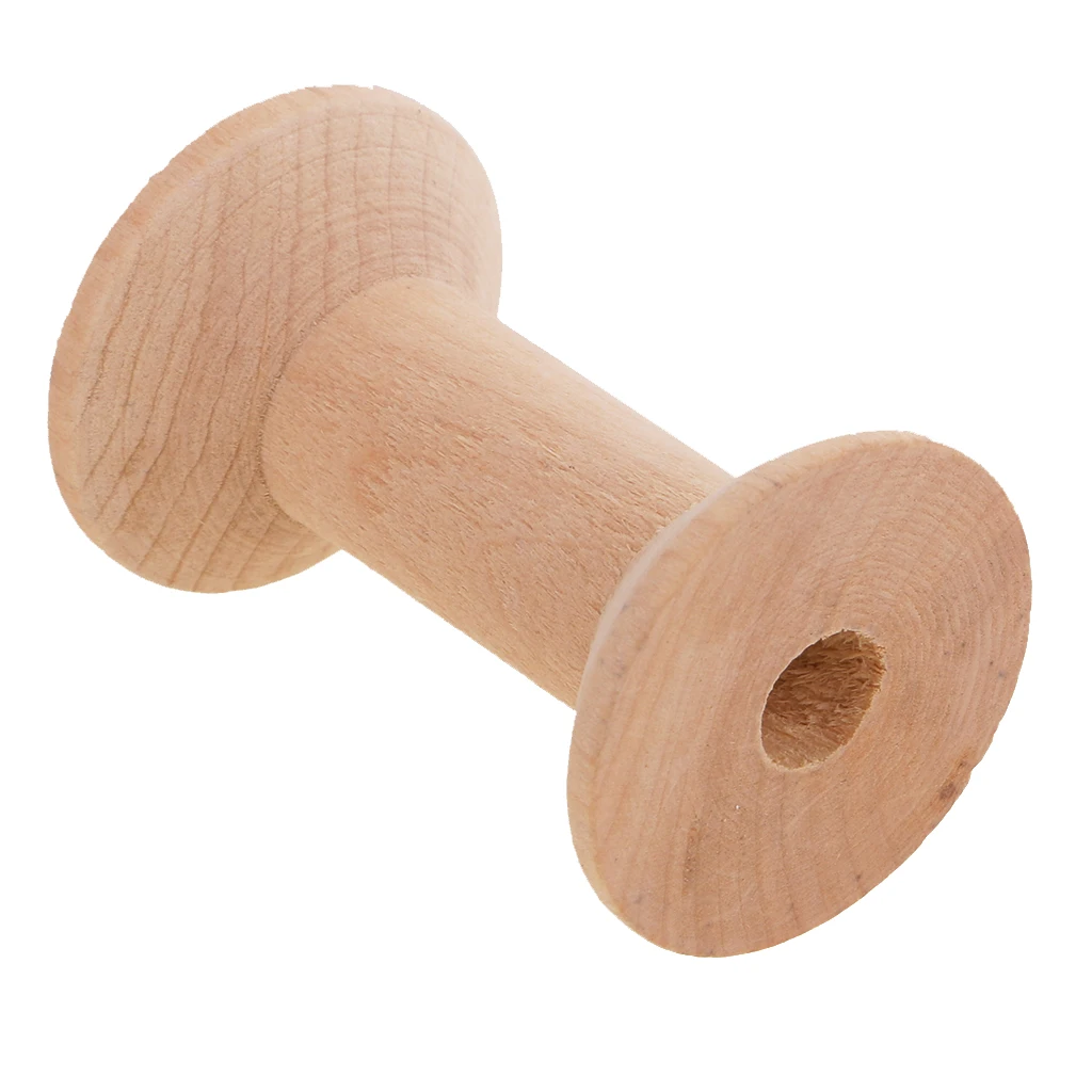 New Hot Sale 10 Pieces Natural Wooden Empty Thread Spools Sewing Bobbins DIY Clothes Bag Wedding Dress Apparel Sewing Tools 