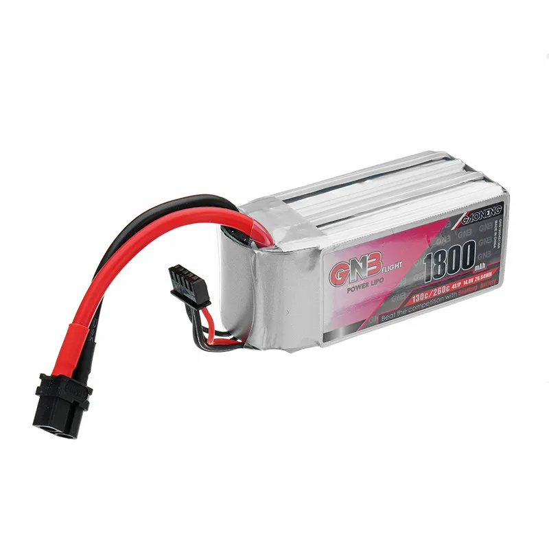 

Gaoneng GNB 14.8V 1800mAh 130C/260C 4S Lipo Battery Rechargeable W/ XT60U-F Plug for RC Models Multicopter Spare Part Accs