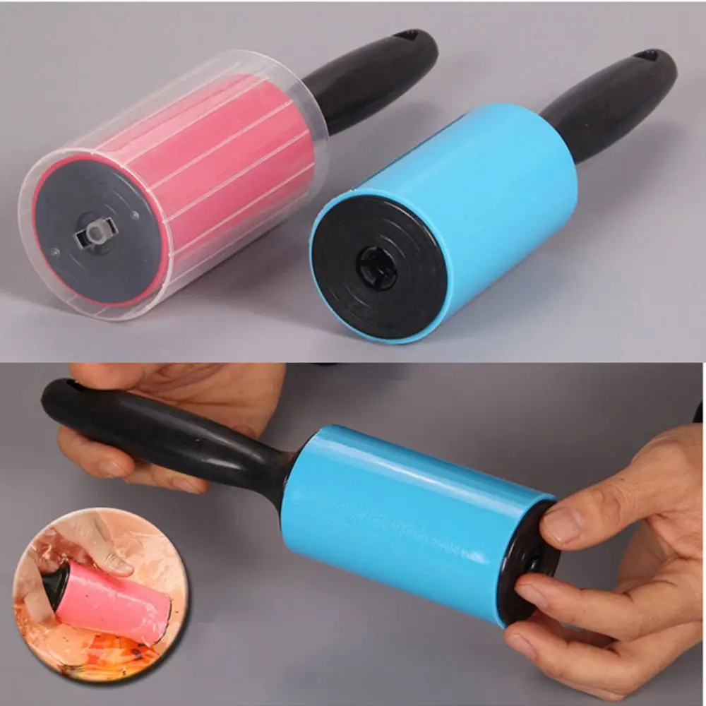 

1 PC Large Dust Removing Roller Clothes Sticky Paper Catcher Roll Hair Brush Dust Removing Pet Cloth Furniture Cleaning