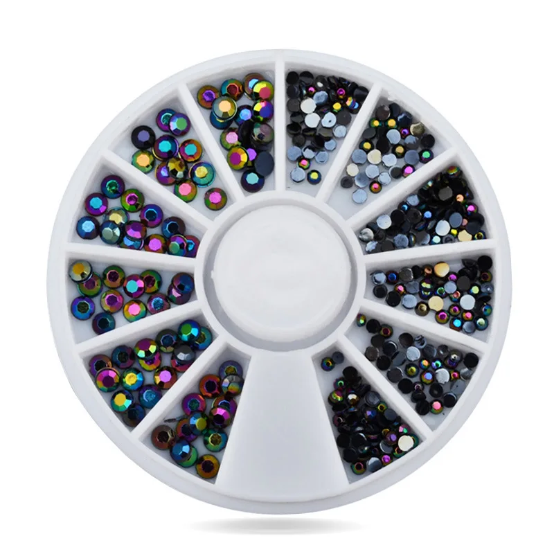 

DIY nail art decorations Wheel black AB Acrylic rystal Nail Glitter Nail Rhinestones NailWheel Nail Tools Accessories