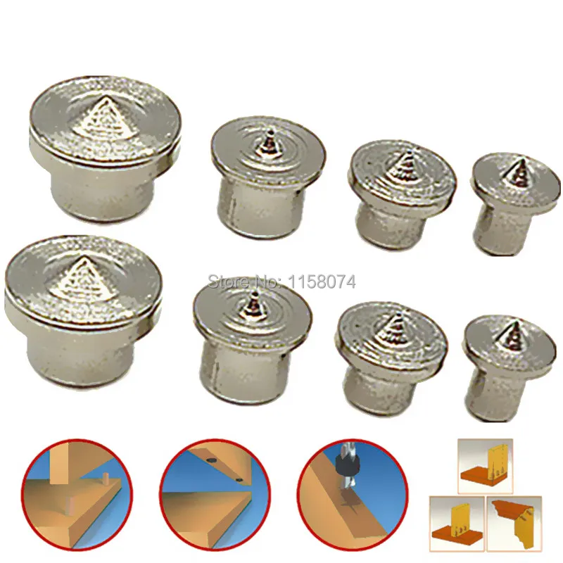 8pcs Dowel Drill Centre Points Pin Wood 6mm 8mm 10mm 12mm Dowel Tenon
