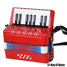 Детский отличный подарок, обучающий музыкальный инструмент, аккордеон 17-Key 8 Bass, детский мини-маленький аккордеон