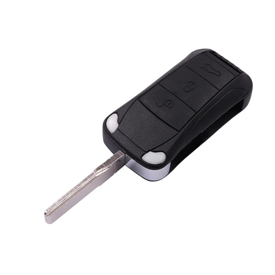

Car Accessories 3+1 Buttons Replacement Remote Flip Folding Car Key Case Fob for Porsche Cayenne Uncut Blade Auto
