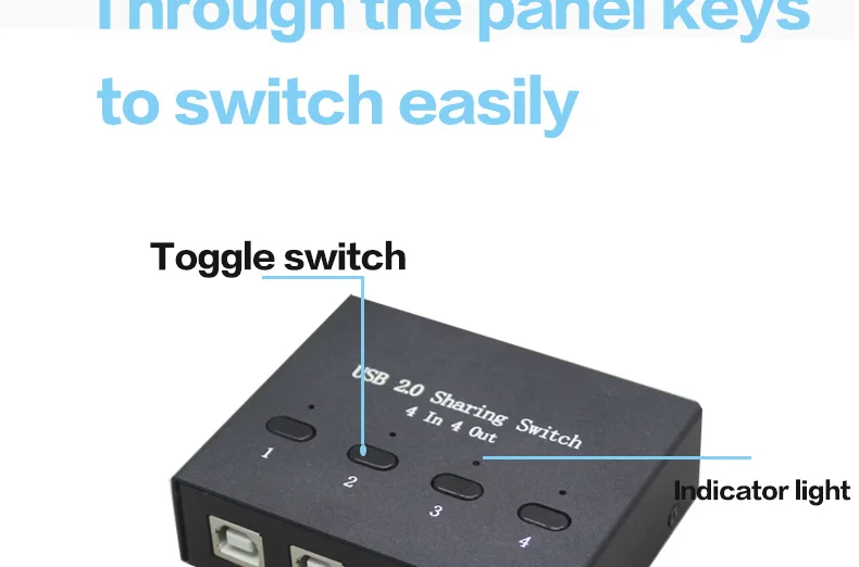 IT-wel usb-концентратор ручной обмен коммутатор 4 в 4 out клавиатура и мышь Обмен Переключатель принтер обмен для компьютера