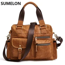 Высококачественные мужские сумки из натуральной кожи, повседневные сумки через плечо, сумки-мессенджеры, первый слой из воловьей кожи, кожаные сумки