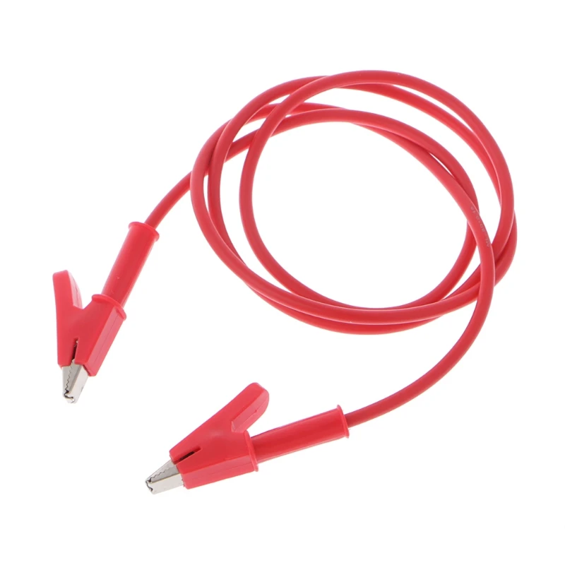 

2 Pcs P1024 Double-ended Clips Cable Alligator Testing Probe Lead Wire 100CM 15A