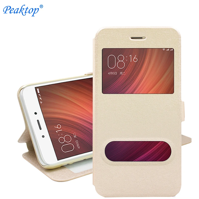 

GerTong Flip Case For Xiaomi Redmi 4X 4A Note 4X 4 5A Prime Y1 Mi5X MiA1 Mi6 Mi5 3S 3X 3 Pro Leather Window View Holder Cover