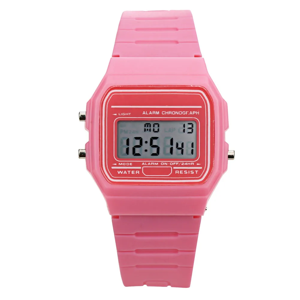 Модные детские часы светодио дный цифровые спортивные Relojes Mujer Дети Многофункциональный Relogio Feminino красочные электронные студент часы