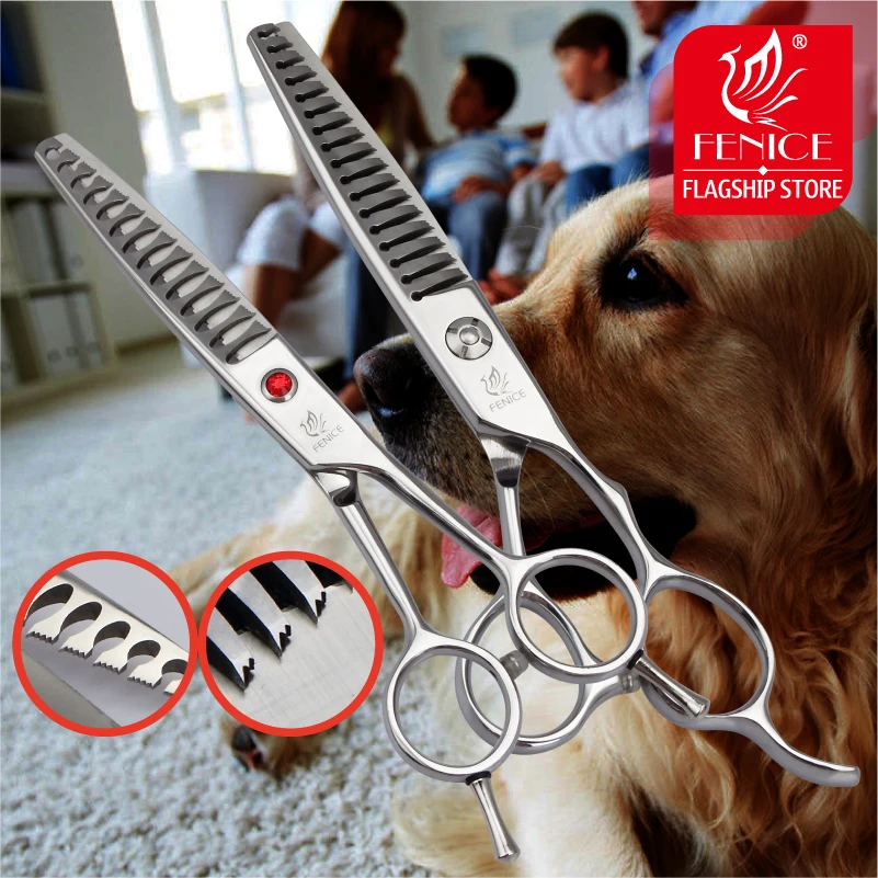 Professional 6.0 inch Japan 440c stainless steel pet thinning scissors