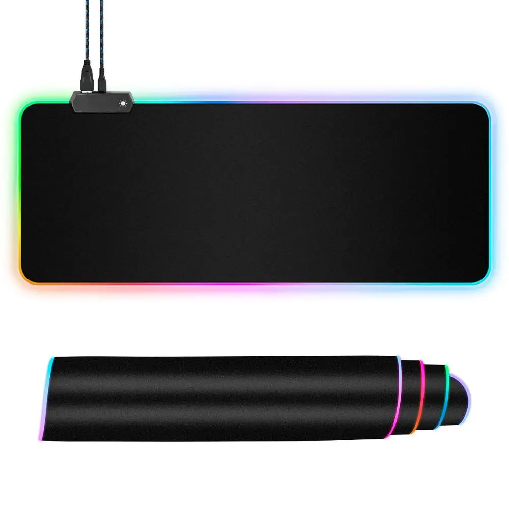

RGB Gaming Mouse Pad Large Size Colorful Luminous for PC Computer Desktop 7 Colors LED Light Desk Mat Gaming Keyboard pad